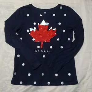 Full sleeve t-shirt with flipable sequins (Gap)